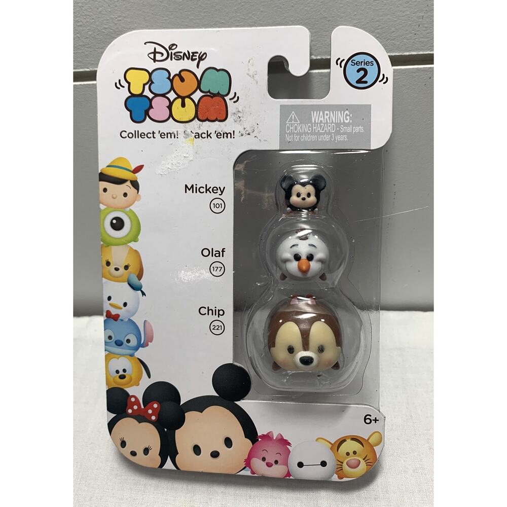 Disney Tsum Tsum Series 2 - Chip (221), Olaf (177), Mickey (101)